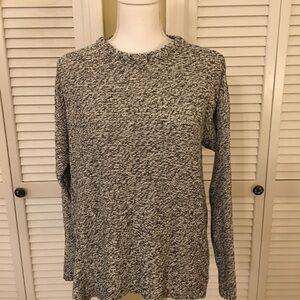 Philosophy Republic Clothing Cotton Blend Ivory and Black Sweater